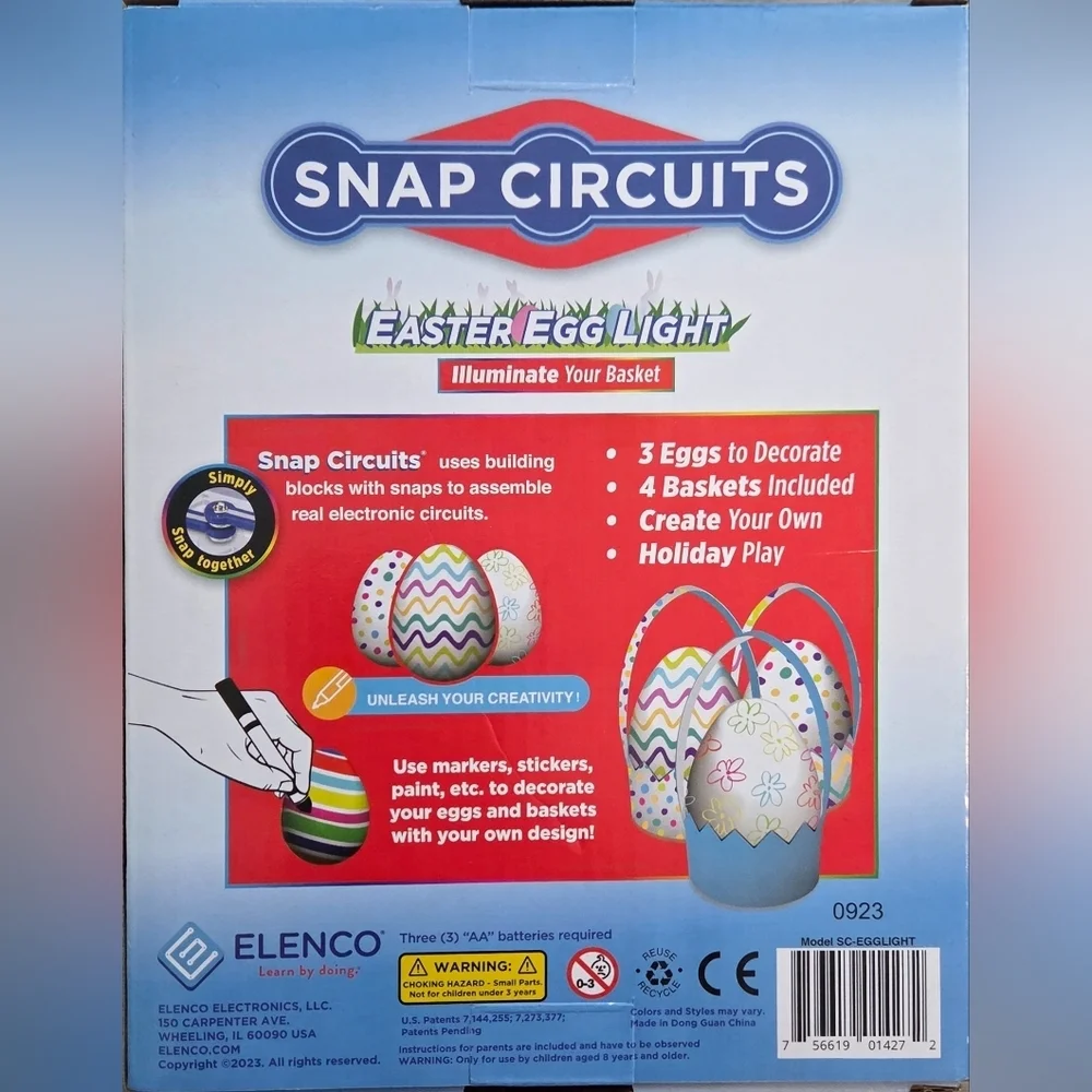 Snap Circuits Easter Egg Light Kit Stem Decorate Illuminate Your Basket Stuffers